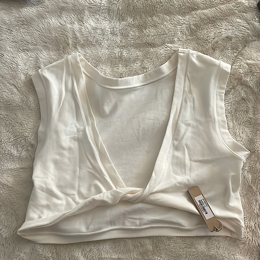 Skims twist crop top